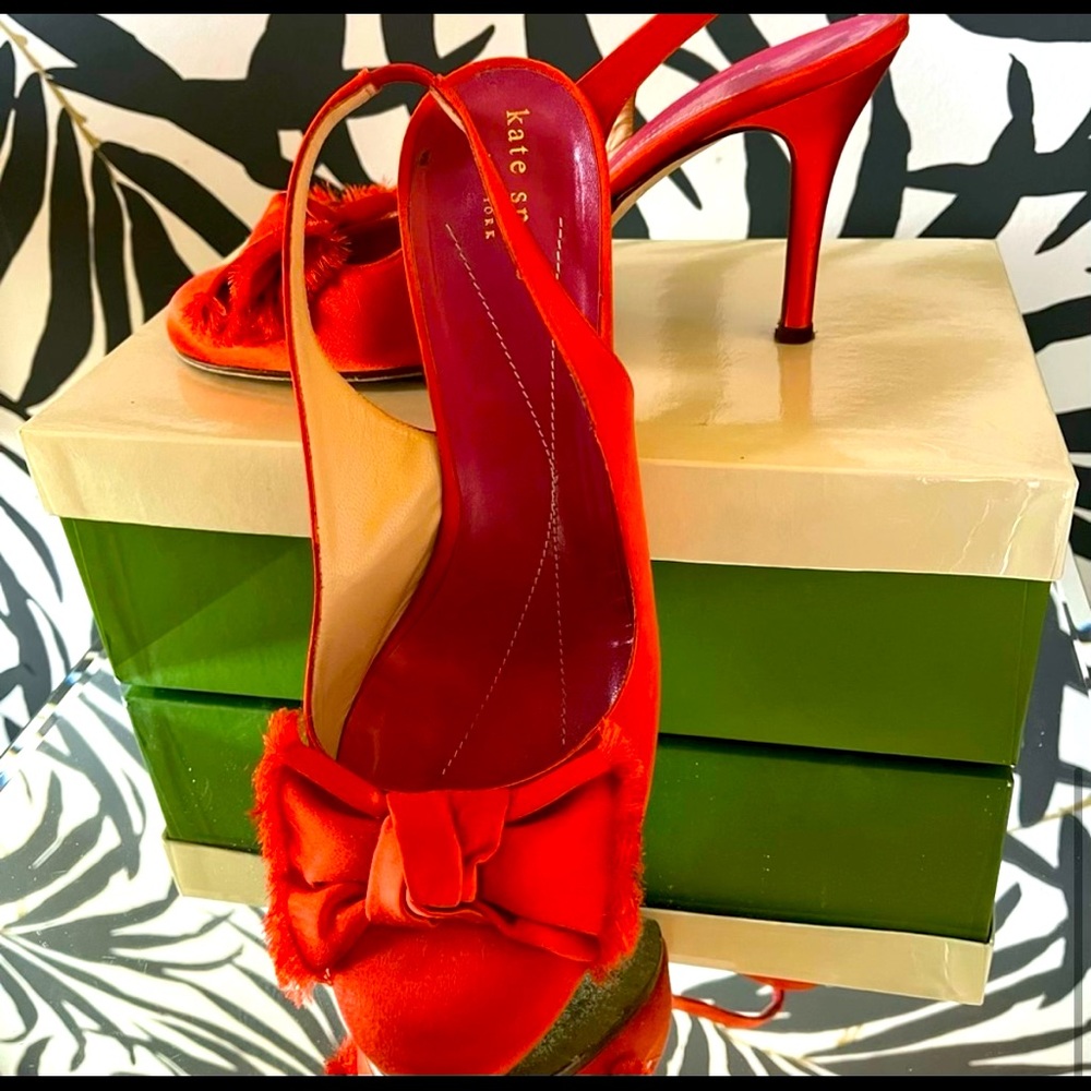 Kate Spade Pumpkin Satin Heel size 8.5